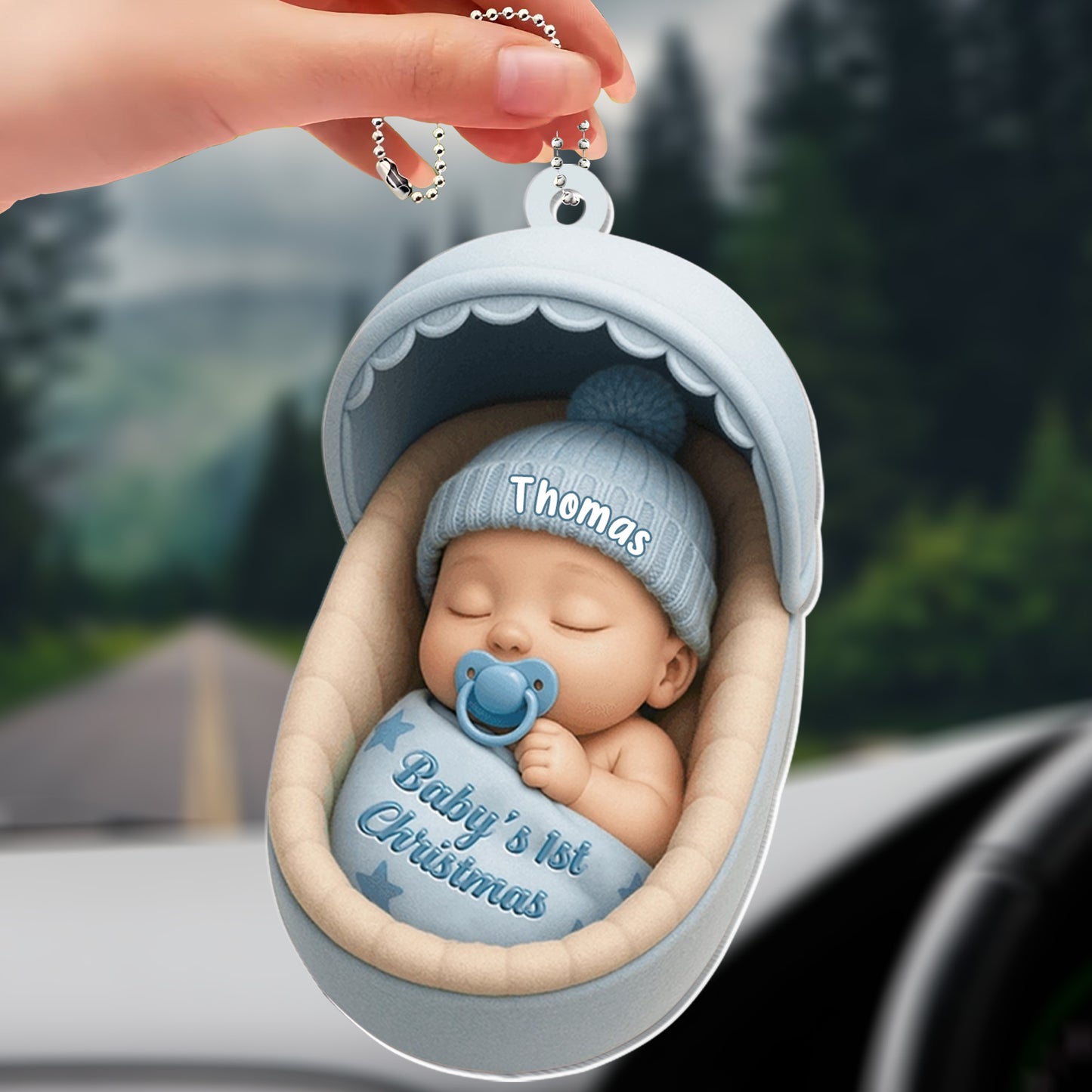 Baby's 1st Christmas With Cute Sleeping Baby