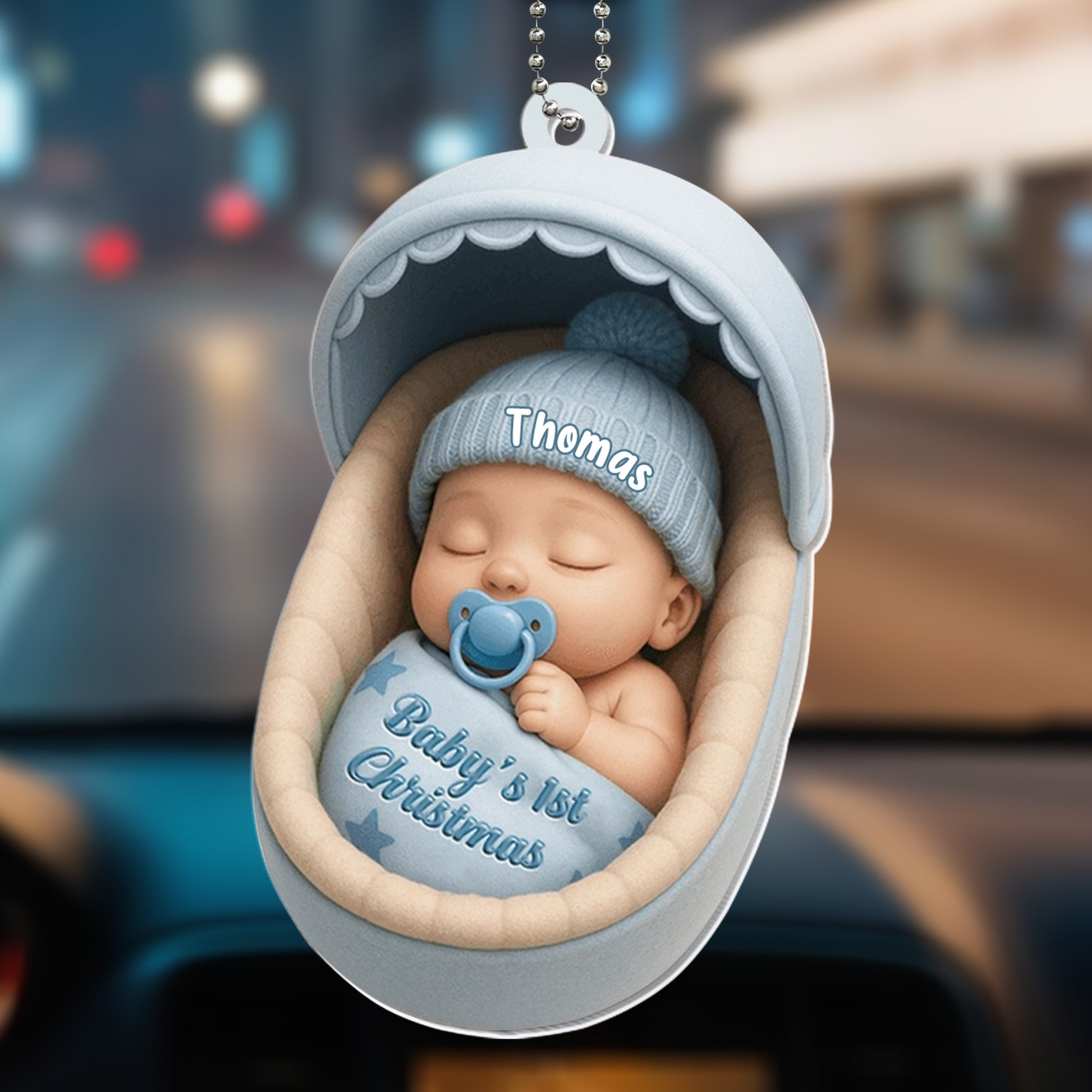 Baby's 1st Christmas With Cute Sleeping Baby