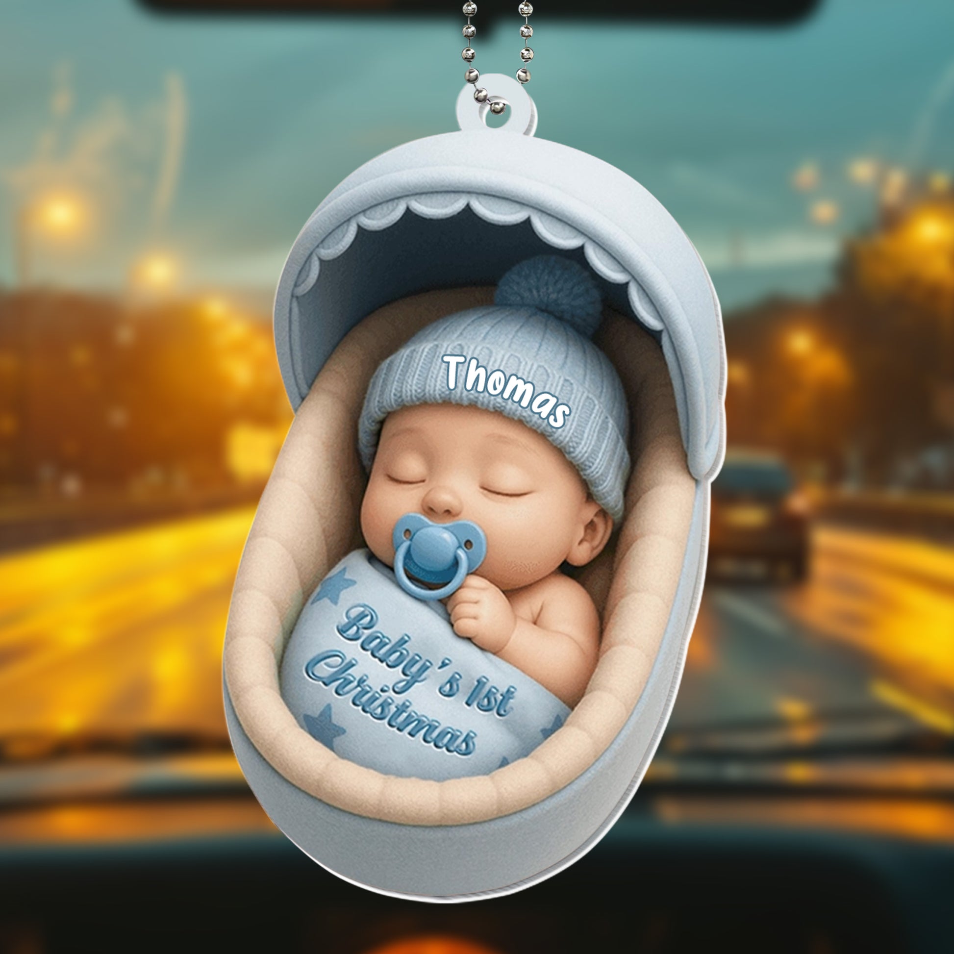 Baby's 1st Christmas With Cute Sleeping Baby