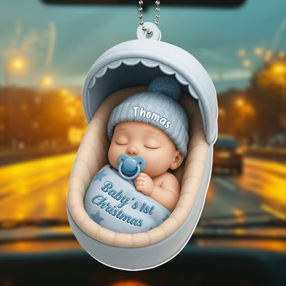 Baby's 1st Christmas With Cute Sleeping Baby