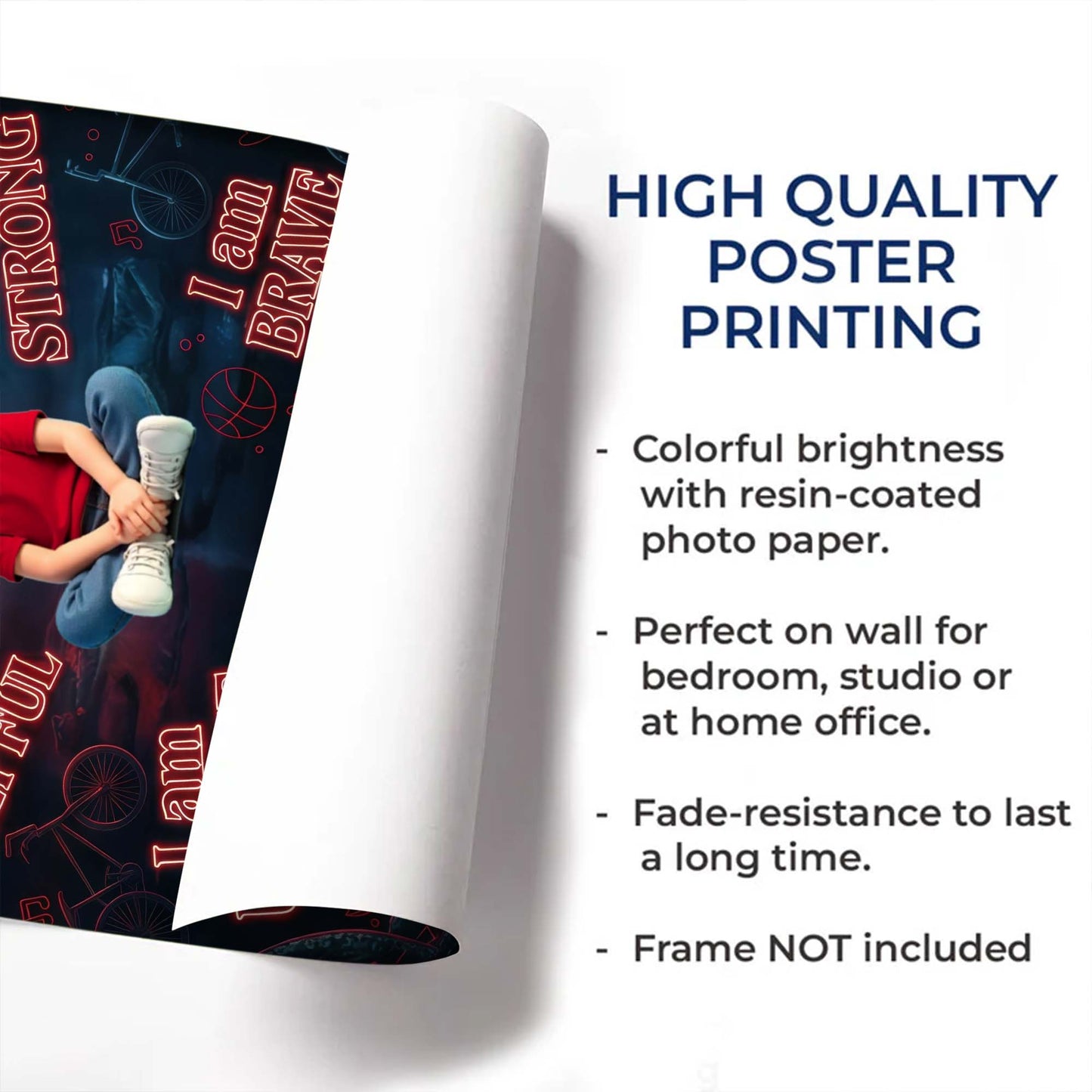 I Am Enough, Loved, Strong Customizable Poster For Boys