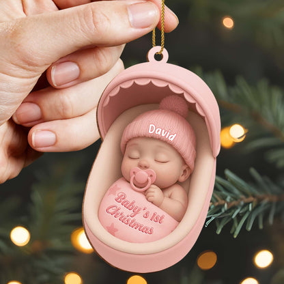 Baby's 1st Christmas, Sweet Baby In A Cradle