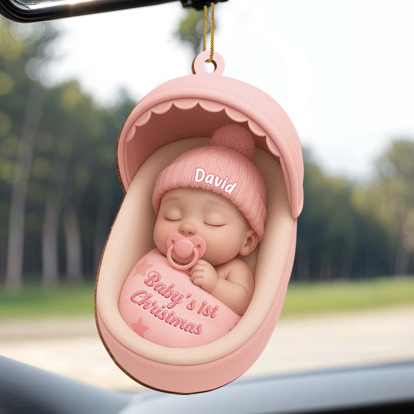 Baby's 1st Christmas, Sweet Baby In A Cradle