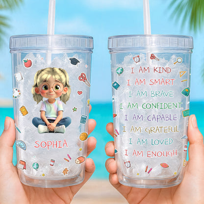 Sophia, Cute Girl With School Items