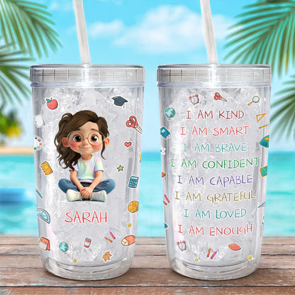 Sophia, Cute Girl With School Items