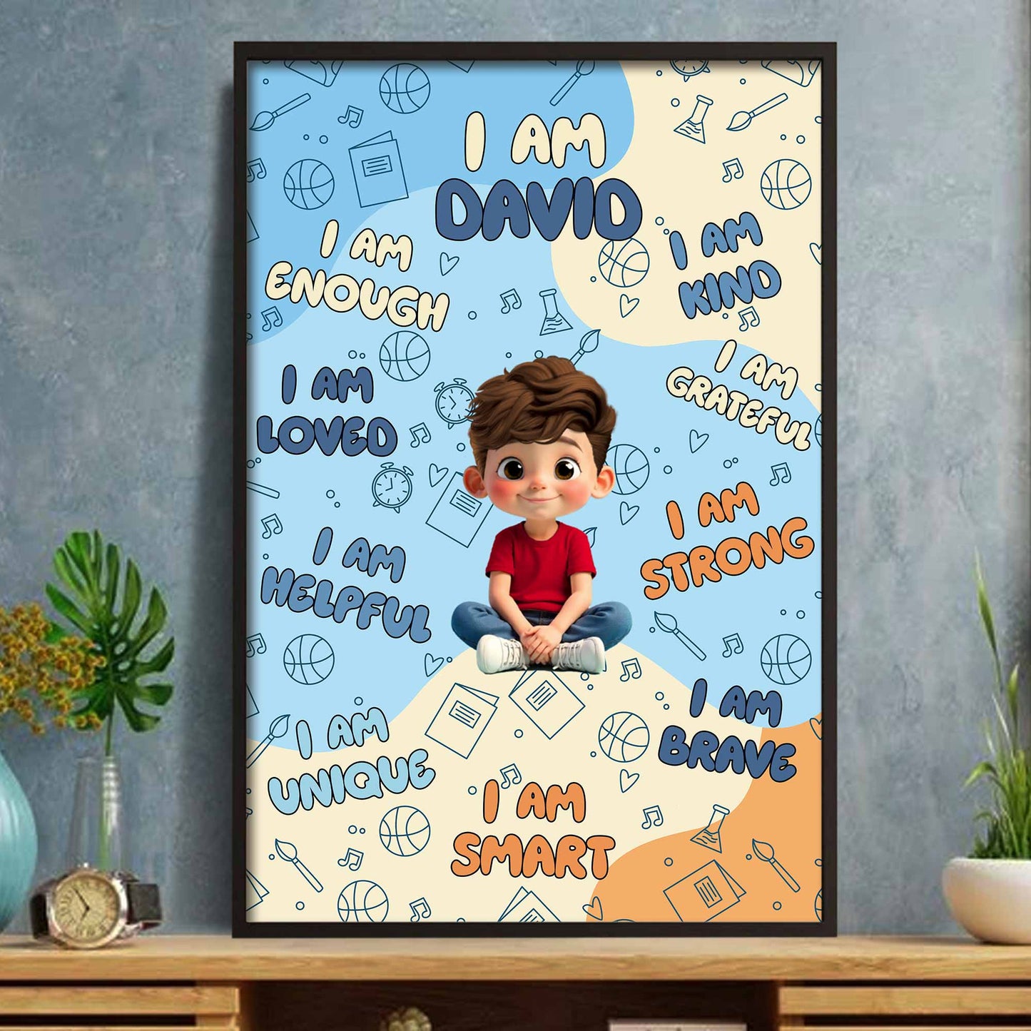 I Am Lucy, I Am Enough, Loved, Helpful, Unique, Smart Poster