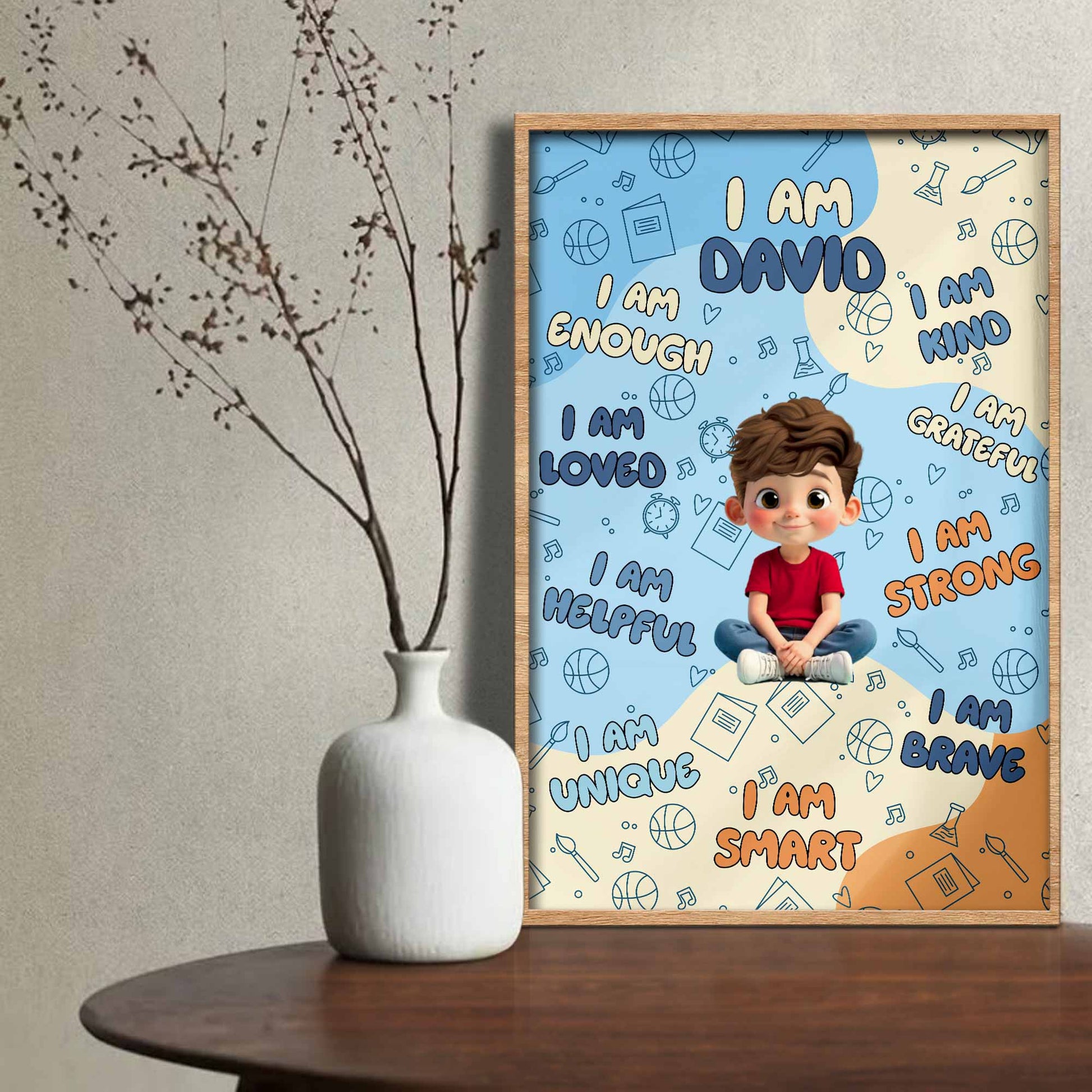 I Am Lucy, I Am Enough, Loved, Helpful, Unique, Smart Poster