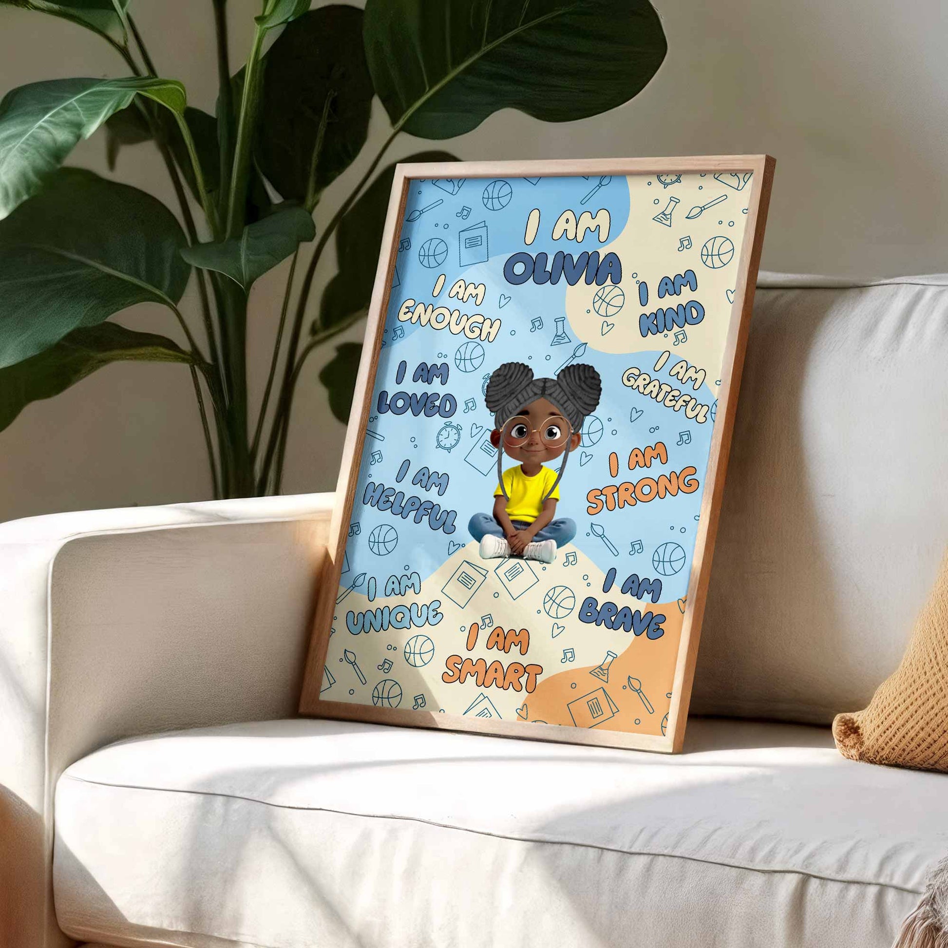 I Am Lucy, I Am Enough, Loved, Helpful, Unique, Smart Poster