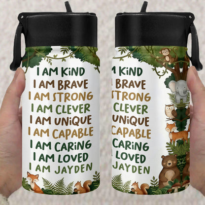 I Am Kind Brave Strong Affirmations With Jungle Animals