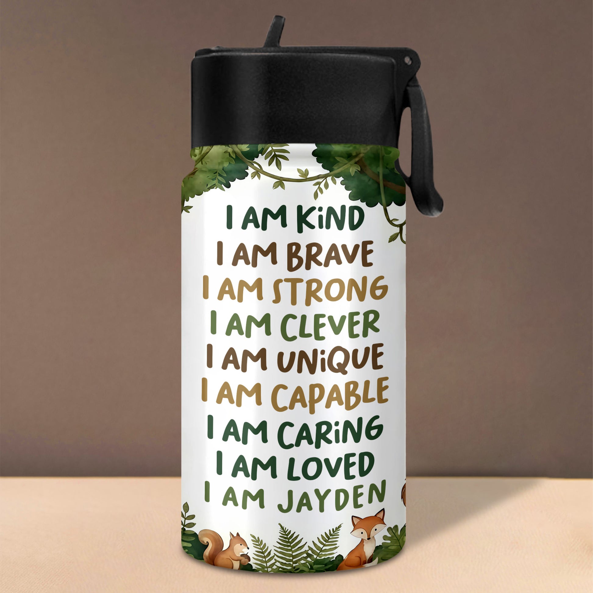 I Am Kind Brave Strong Affirmations With Jungle Animals