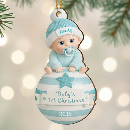 Baby's 1st Christmas Ornament With Stars