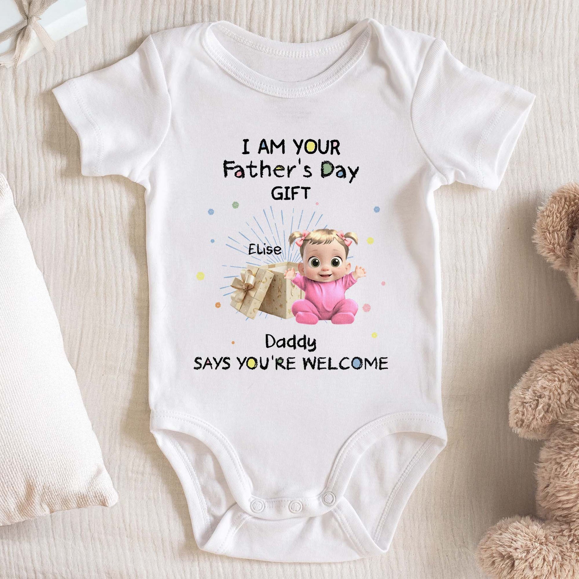 I Am Your Father's Day Gift Baby In Gift Box Design