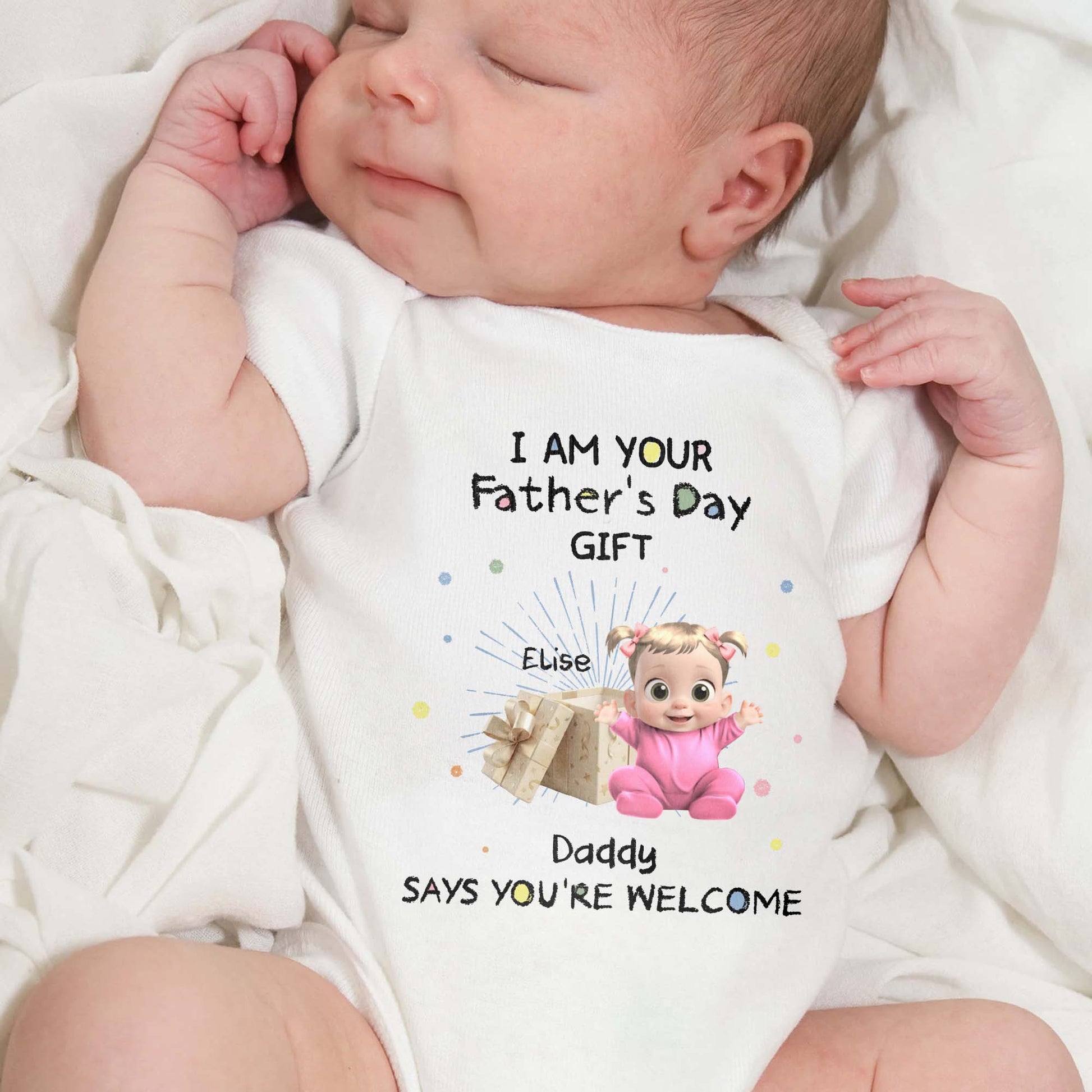 I Am Your Father's Day Gift Baby In Gift Box Design