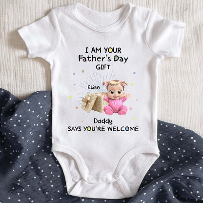 I Am Your Father's Day Gift Baby In Gift Box Design