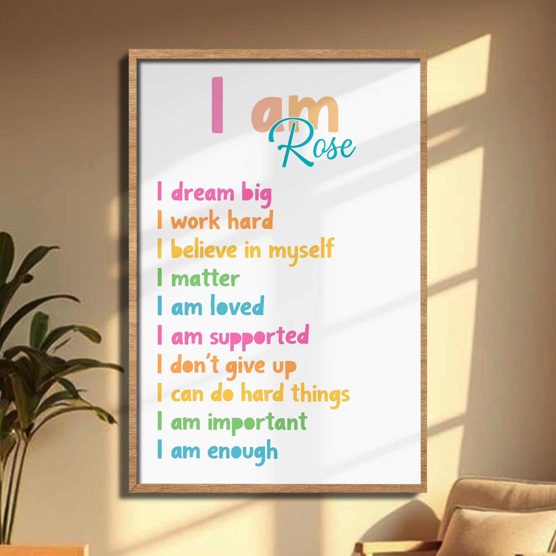 I Am Motivational Vertical Poster