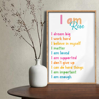 I Am Motivational Vertical Poster