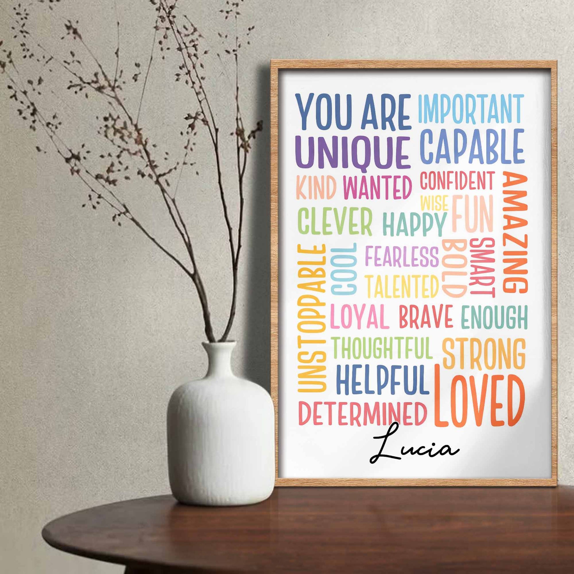 You Are Important Unique Capable Words