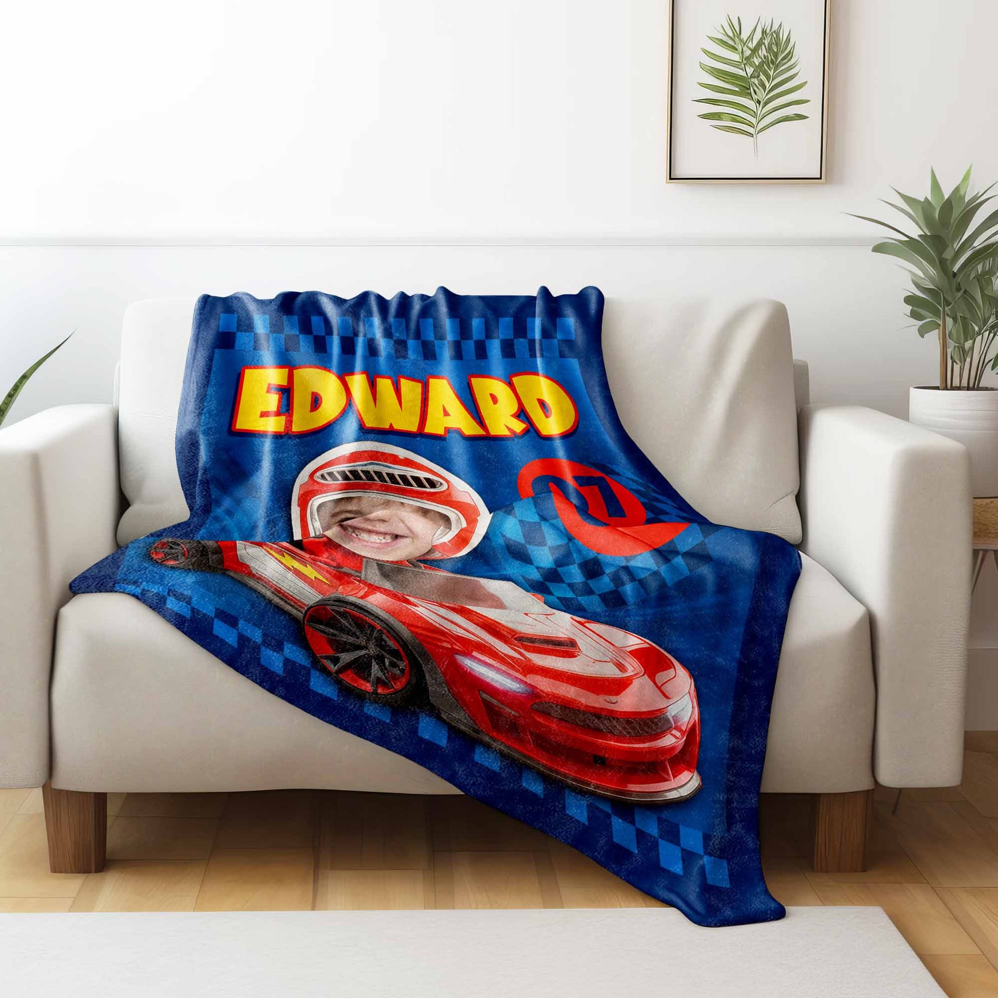 Race To My Heart Red Racing Car And Helmet Design