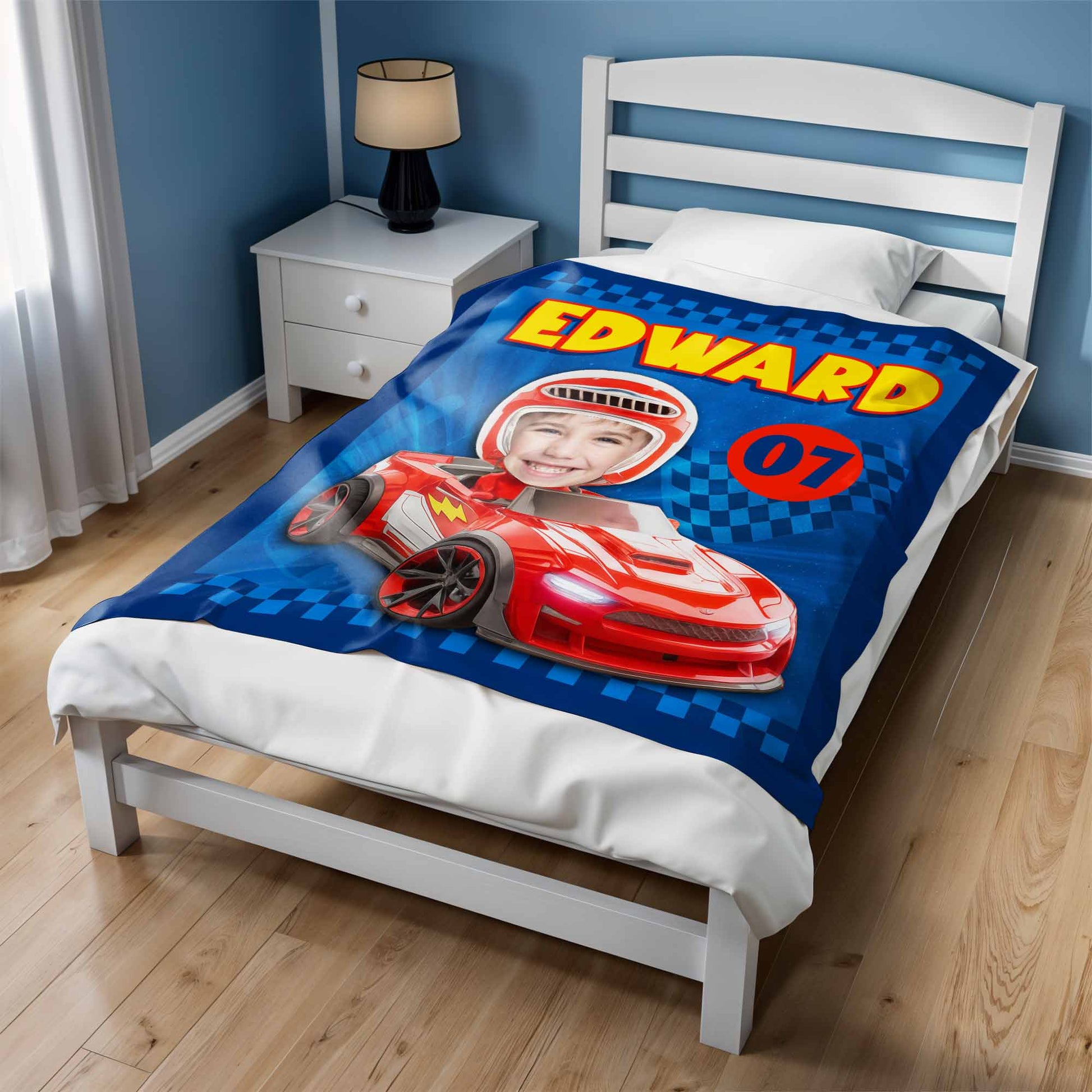 Race To My Heart Red Racing Car And Helmet Design