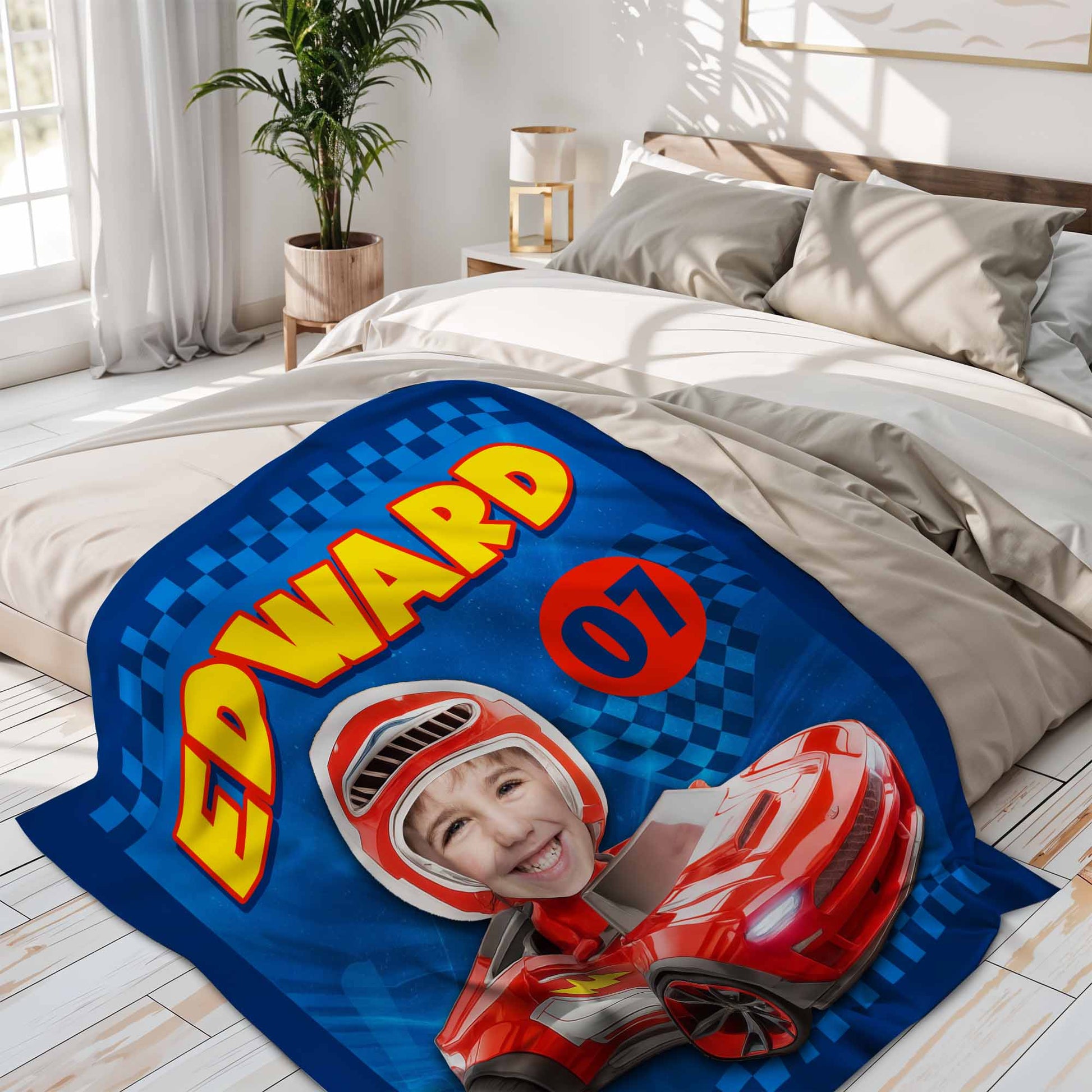 Race To My Heart Red Racing Car And Helmet Design