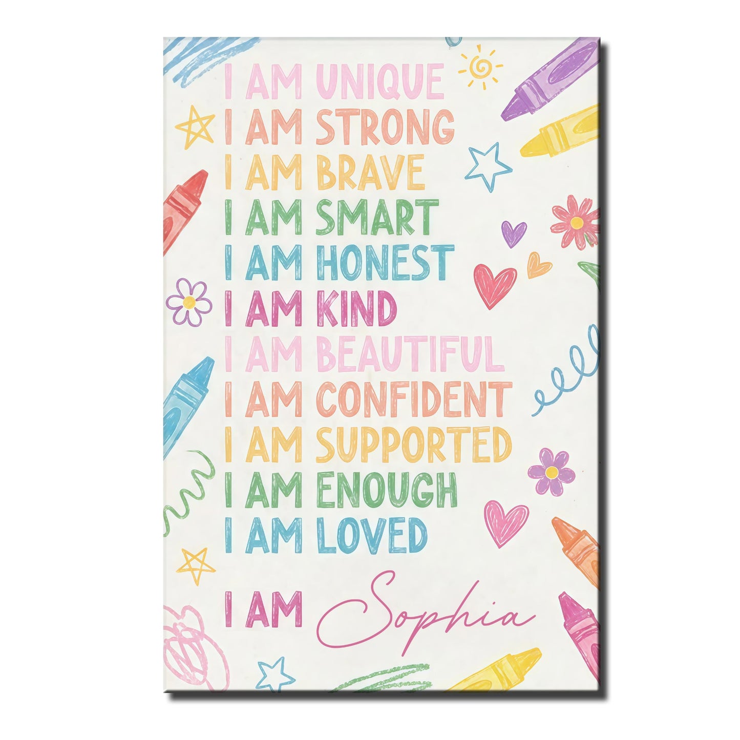 I Am Unique, I Am Strong, Empowering Message Poster