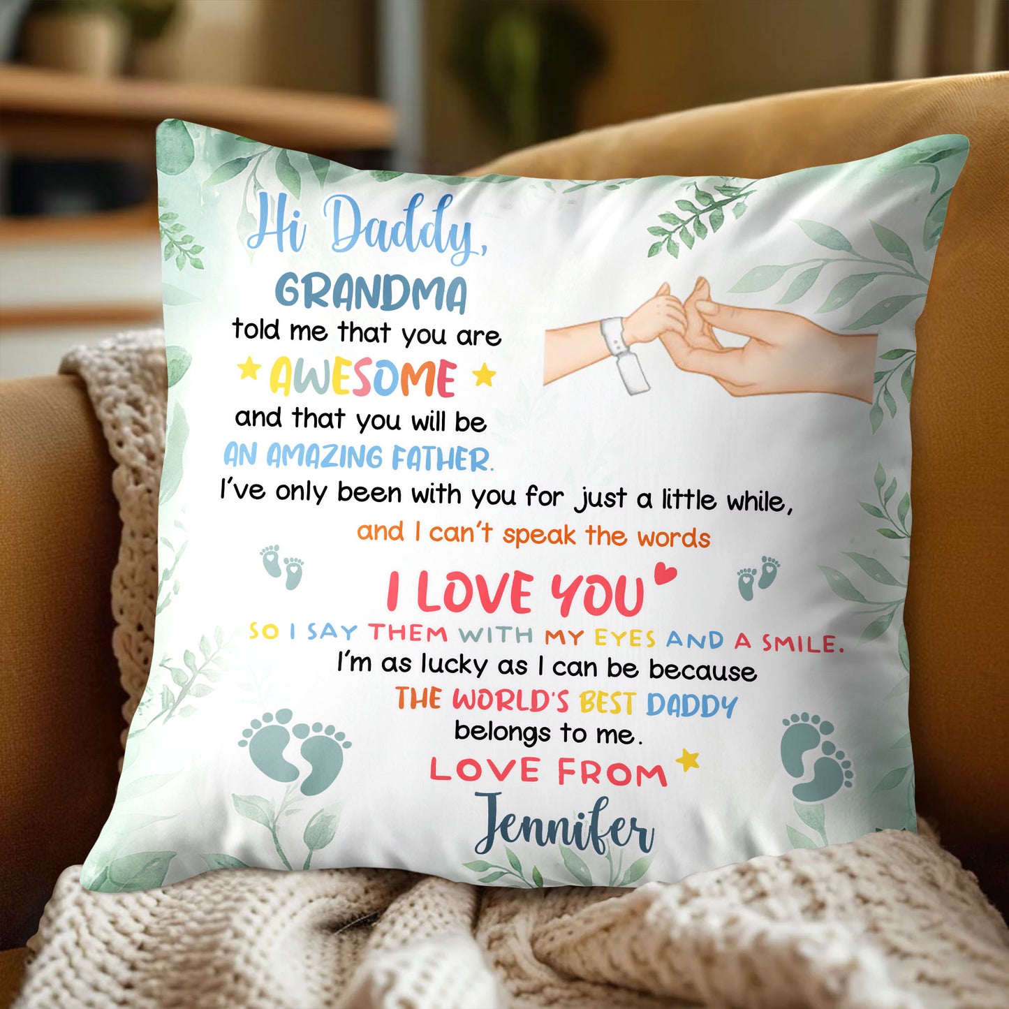 Hi Daddy, You Are Awesome, Amazing Father, Hands and Footprints