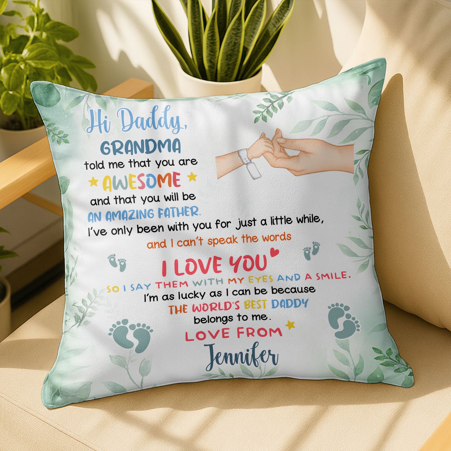 Hi Daddy, You Are Awesome, Amazing Father, Hands and Footprints