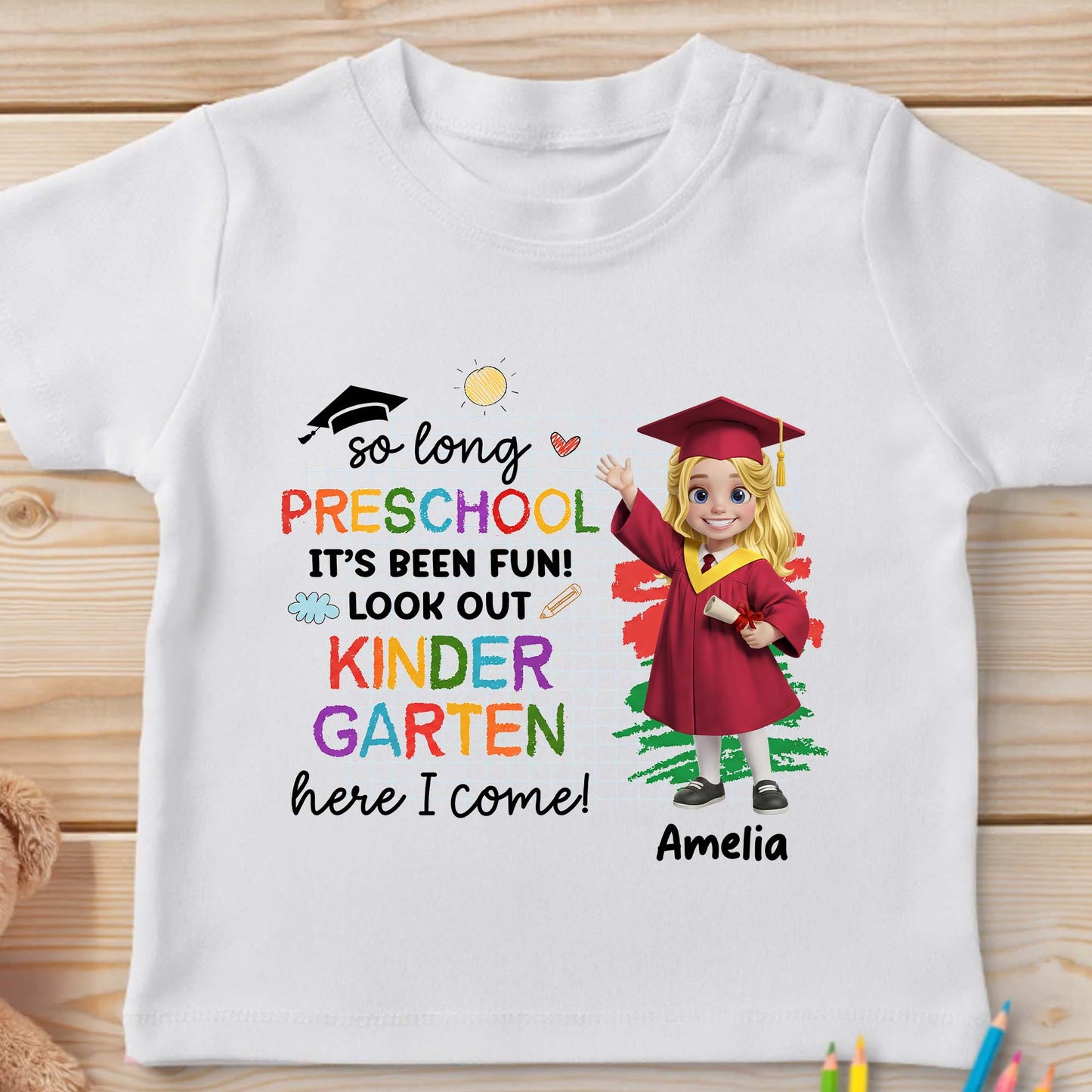 So Long Preschool Look Out Kindergarten Here I Come Girl Graduation