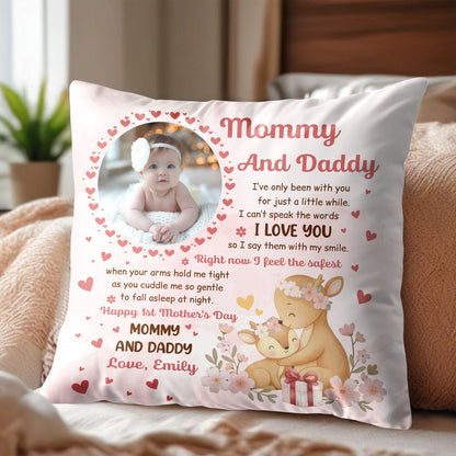 Mommy And Daddy, Baby's First Words, Teddy Bear And Hearts