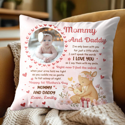 Mommy And Daddy, Baby's First Words, Teddy Bear And Hearts