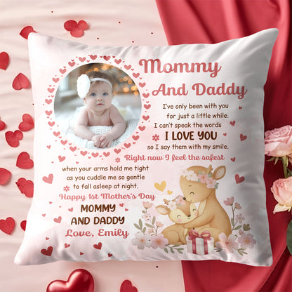 Mommy And Daddy, Baby's First Words, Teddy Bear And Hearts