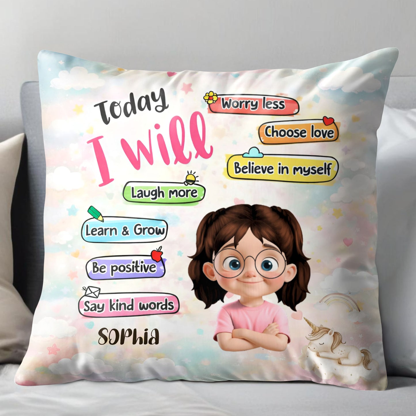 Today I Will Laugh More, Learn & Grow With Boy And Dinosaur