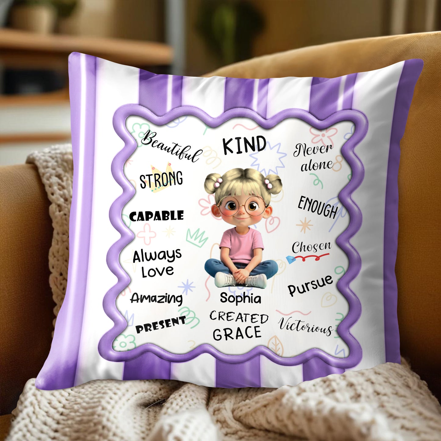 Beautiful Kind Strong Capable Always Love Amazing Pillow