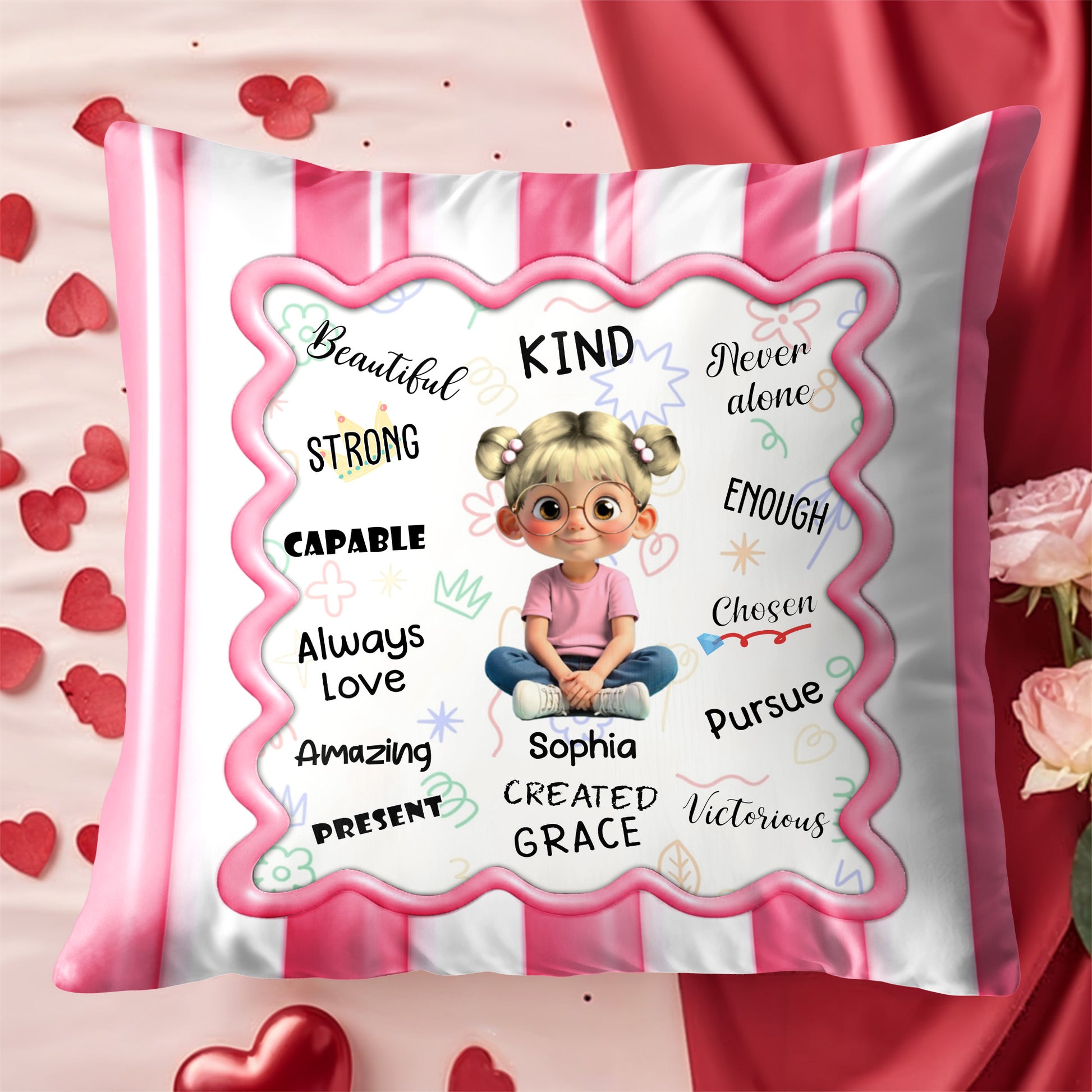 Beautiful Kind Strong Capable Always Love Amazing Pillow