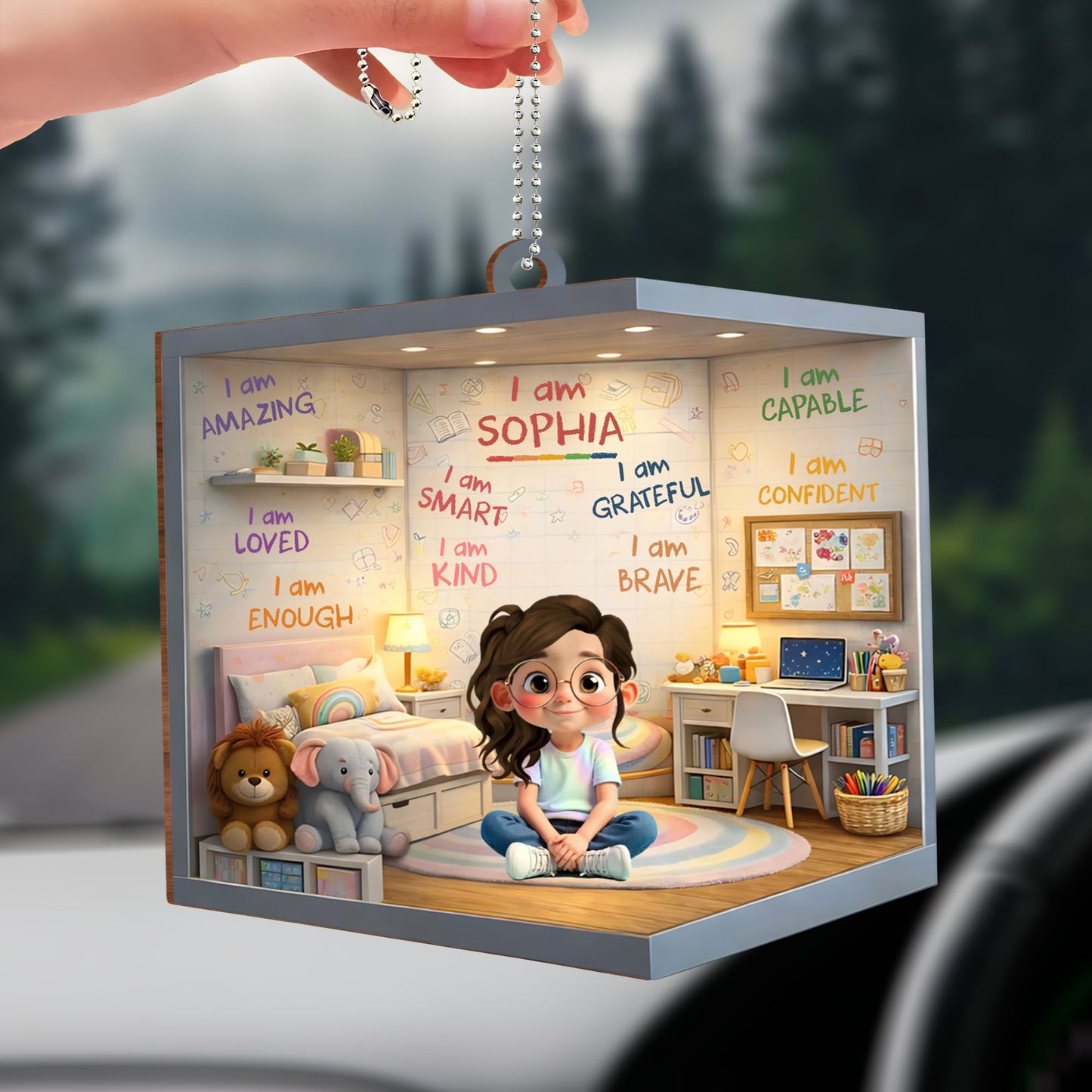 I Am Amazing, Loved, Enough With Teddy Bear And Elephant