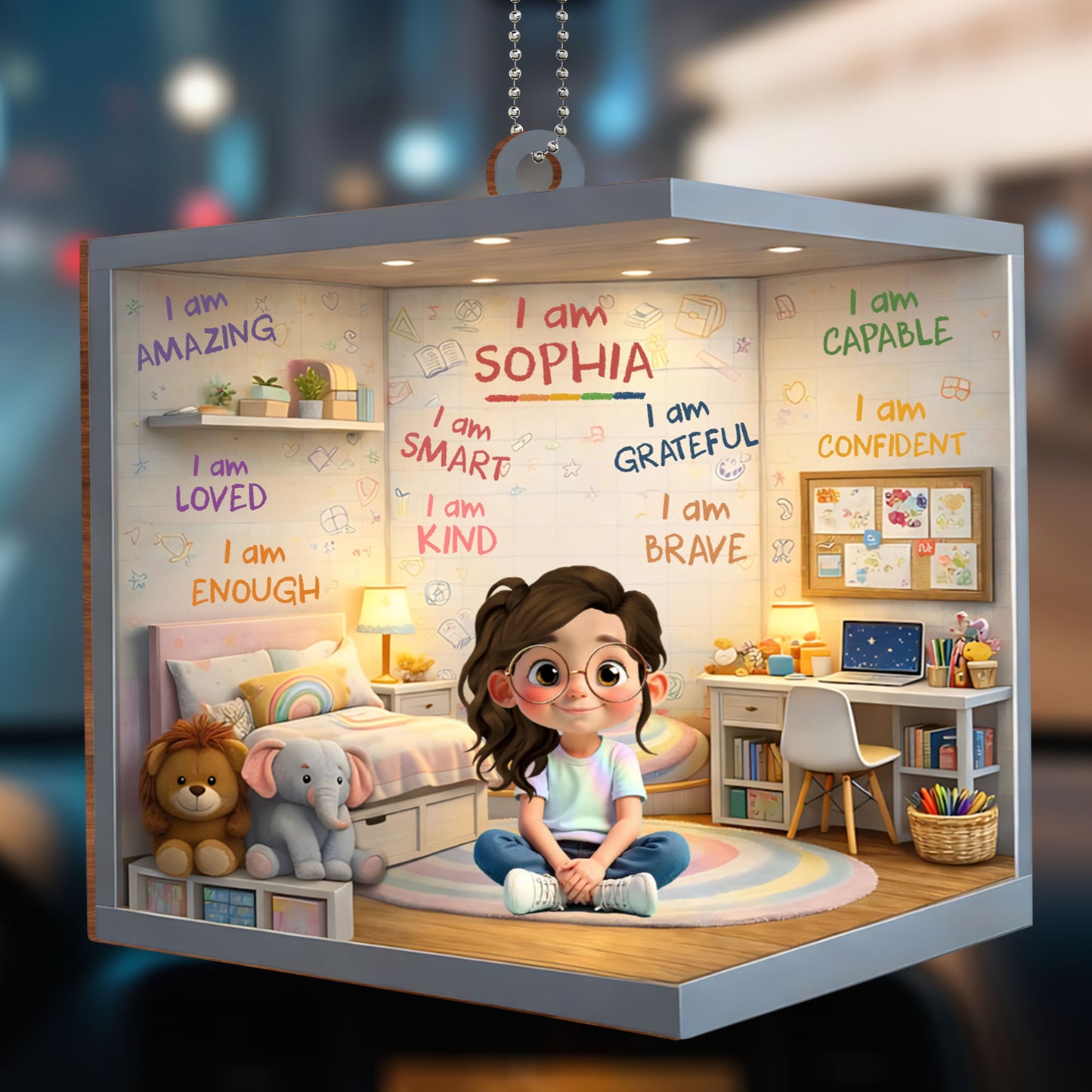 I Am Amazing, Loved, Enough With Teddy Bear And Elephant