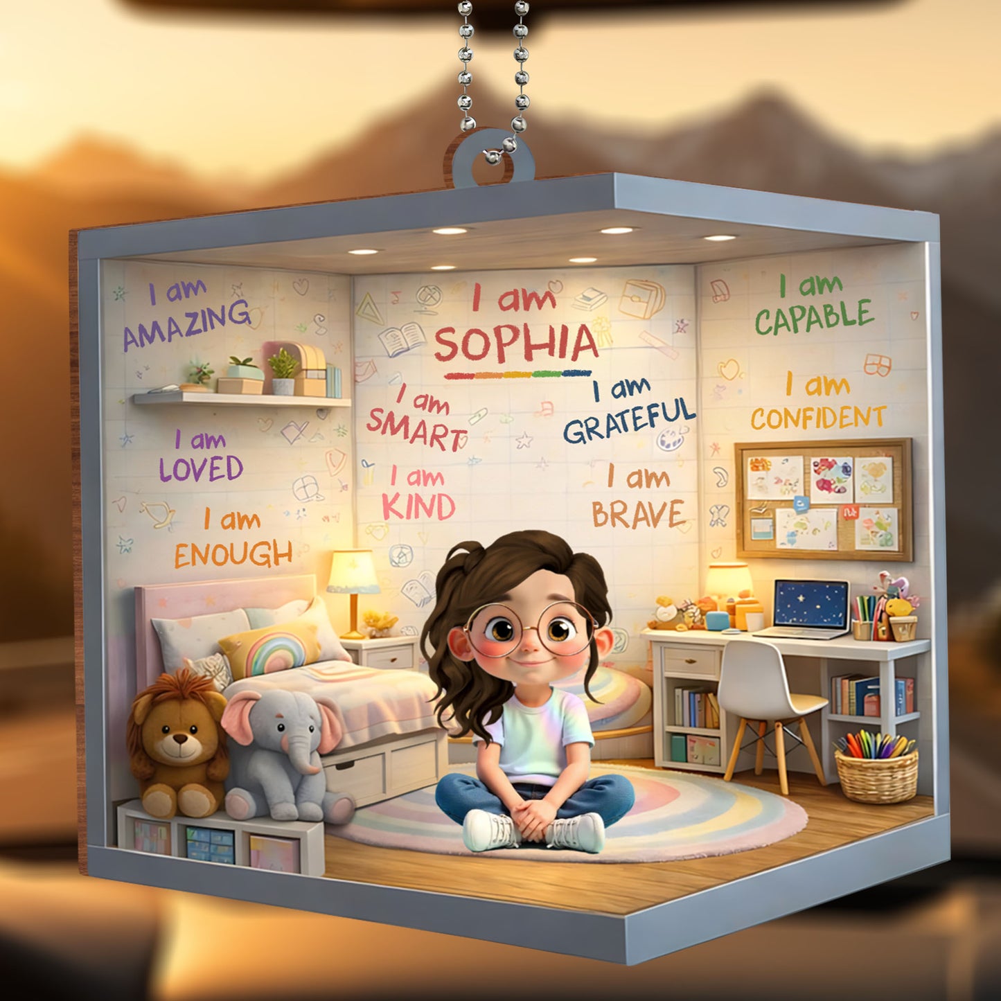 I Am Amazing, Loved, Enough With Teddy Bear And Elephant