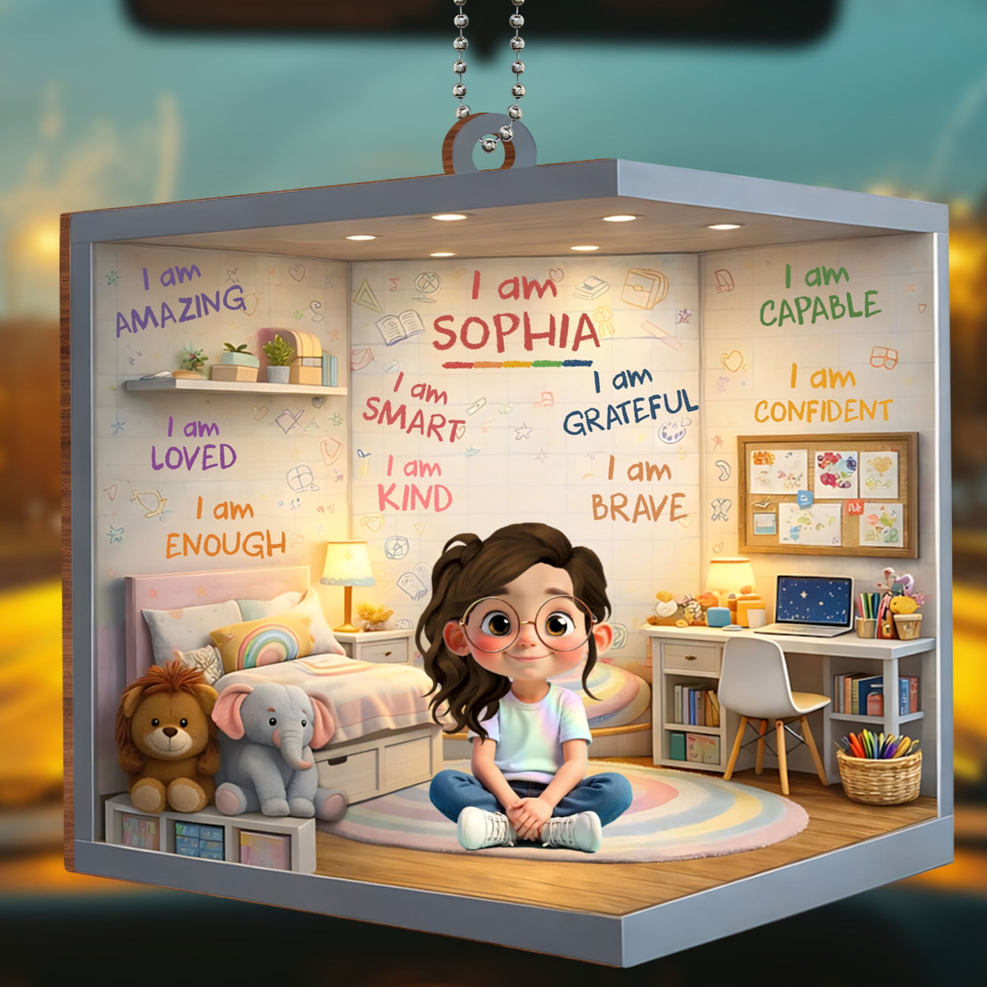 I Am Amazing, Loved, Enough With Teddy Bear And Elephant