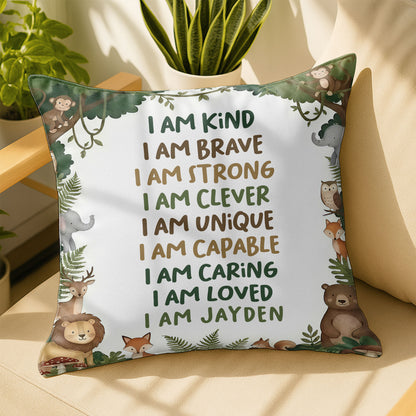 I Am Kind Brave Strong Affirmations With Jungle Animals