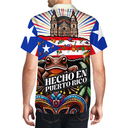 Hecho En Puerto Rico - Camisa hawaiana unisex personalizada personalizada - LA004_HW