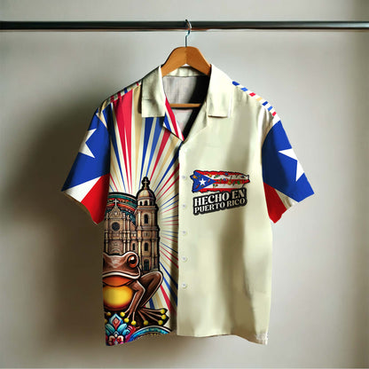 Hecho En Puerto Rico - Personalized Custom Unisex Hawaiian Shirt - LA004_HW