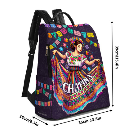 Chapina - Mochila de Cuero Personalizada - LA005_BP