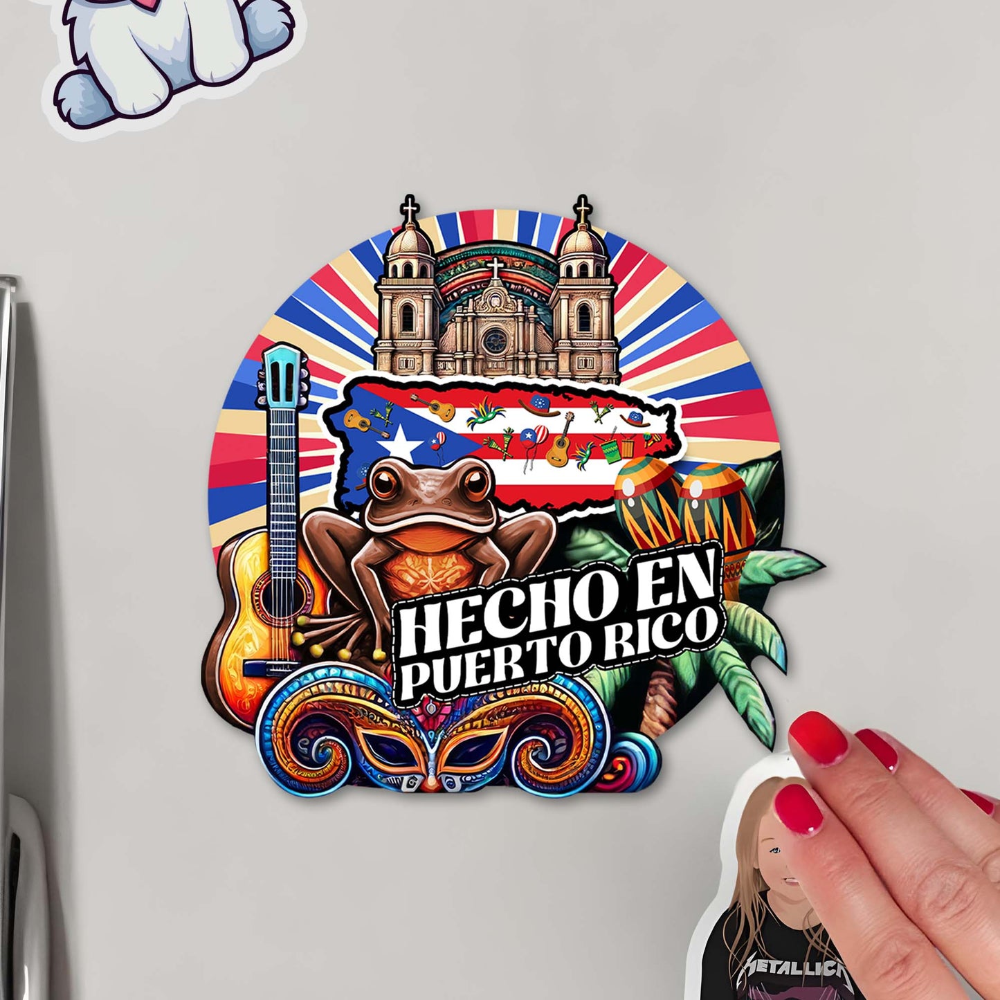 Hecho En Puerto Rico Vibrant Custom Magnet