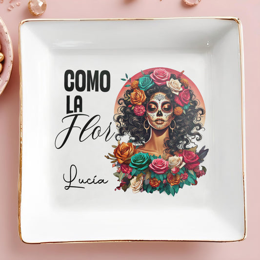 Como La Flor - Personalized Custom Mason Jar Light - LA006_SCRD