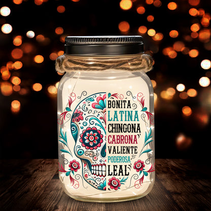 LATINA - Personalized Custom Mason Jar Light - LA007_JARL