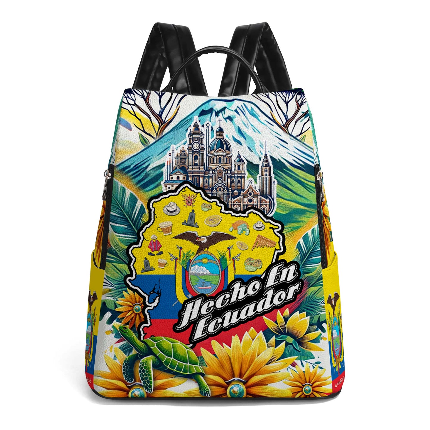 Hecho en Ecuador - Mochila de cuero personalizada - LA009_BP