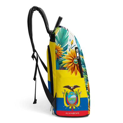 Hecho en Ecuador - Mochila de cuero personalizada - LA009_BP