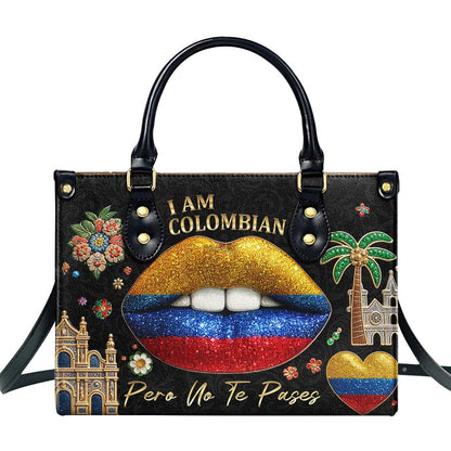 Soy colombiana pero no te pases - Bolso de piel personalizado - LA012_HB