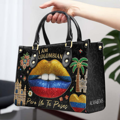 Soy colombiana pero no te pases - Bolso de piel personalizado - LA012_HB