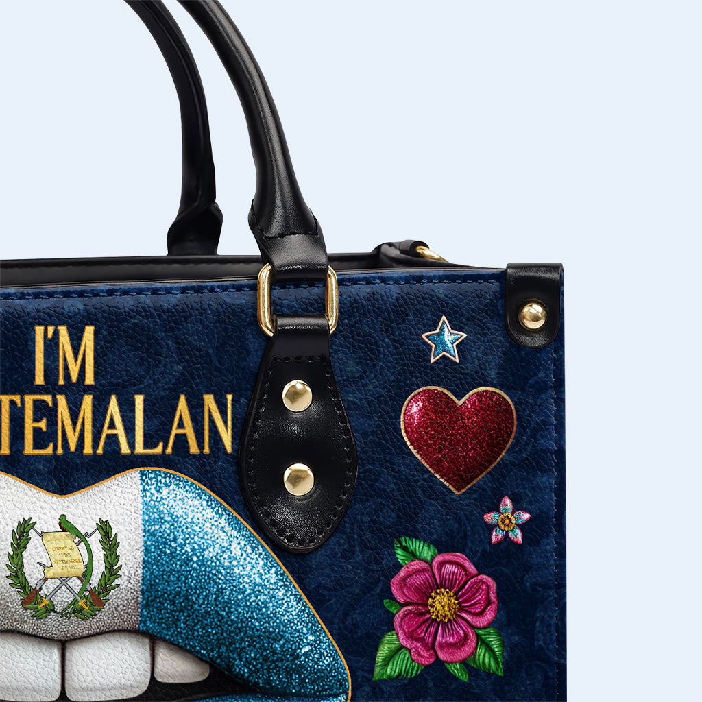 Soy guatemalteca, pero no te pases - Bolso de piel personalizado - LA013_HB